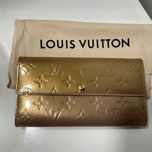 Louis Vuitton gold Vernis wallet